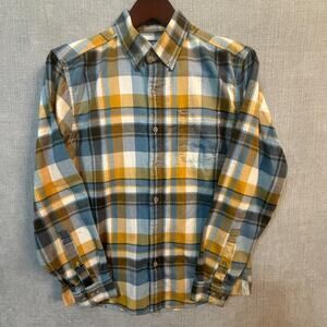 Eddie Bauer Men's Plaid Flannel Button-Up Shirt, Size M, Classic Fit 100% Cotton